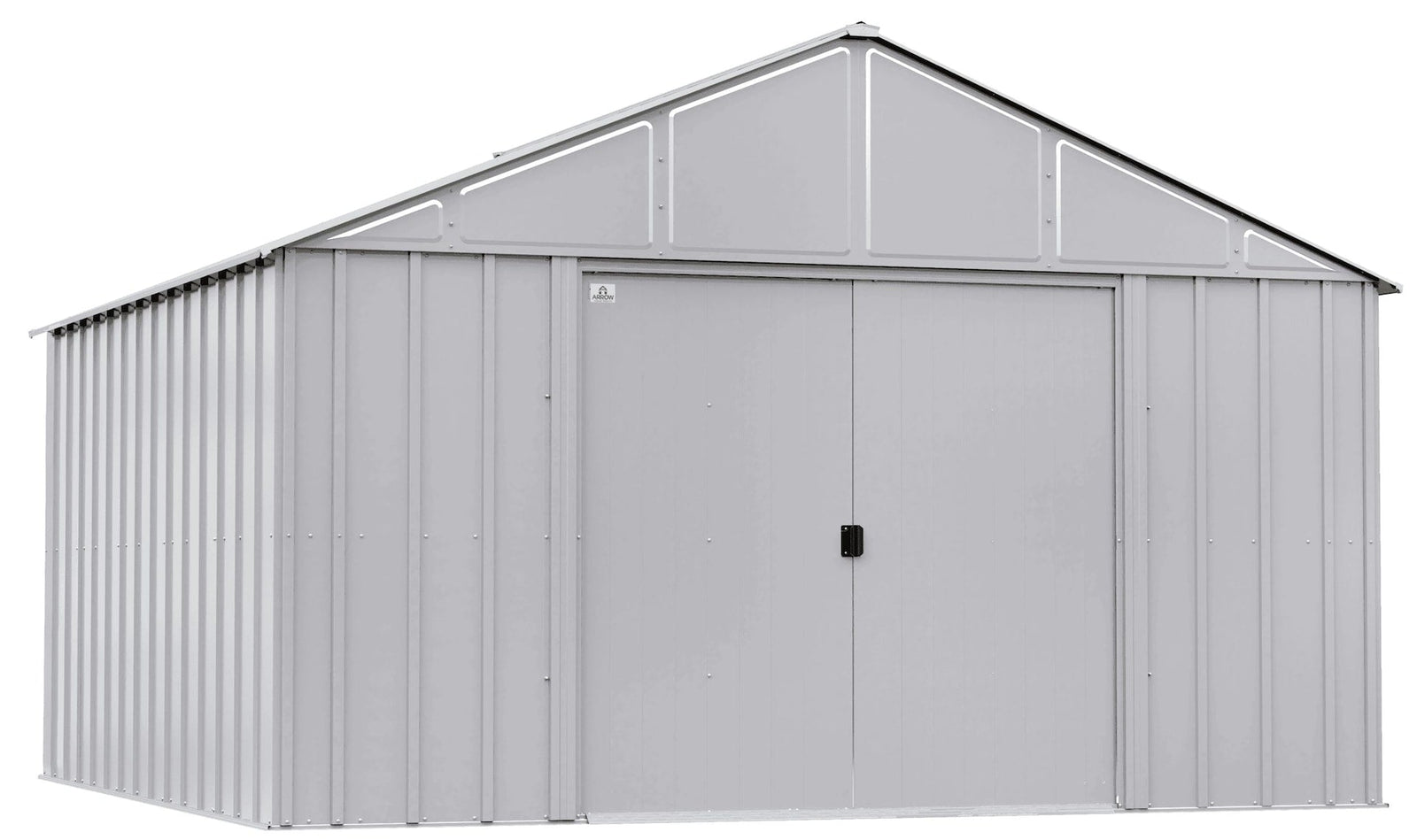 Classic 12x12-ft Flute Grey Steel Storage Shed X0Y9 - product image 1