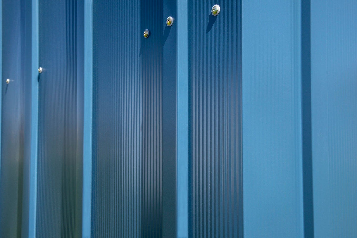 Classic 14x12-ft Blue Grey Corrosion-Resistant Steel Shed N1B5 - product image 6