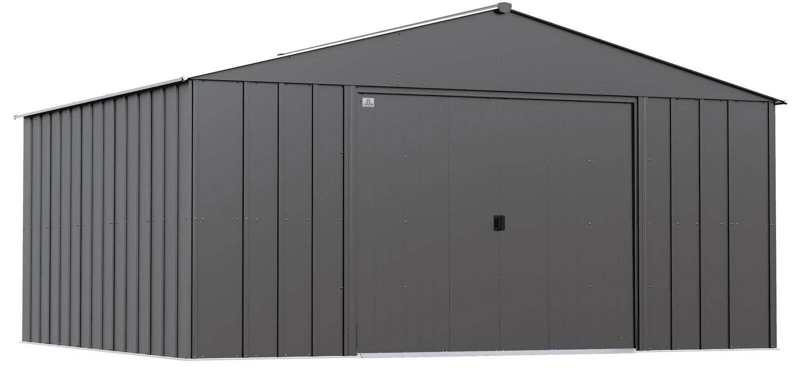 Classic 14x12-ft Charcoal Lockable Metal Shed U2D7 - product image 2