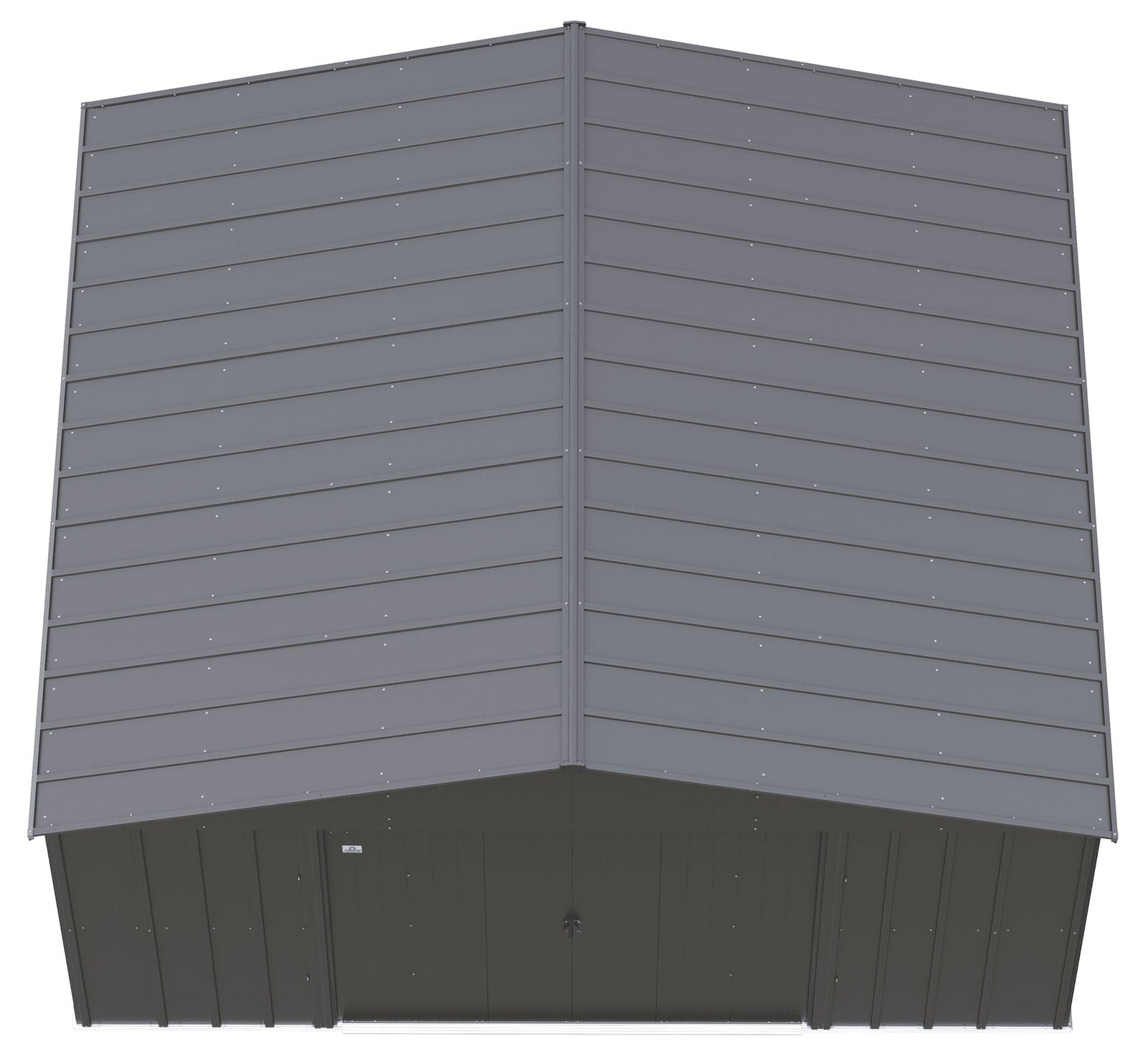 Classic 14x12-ft Charcoal Lockable Metal Shed U2D7 - product image 4
