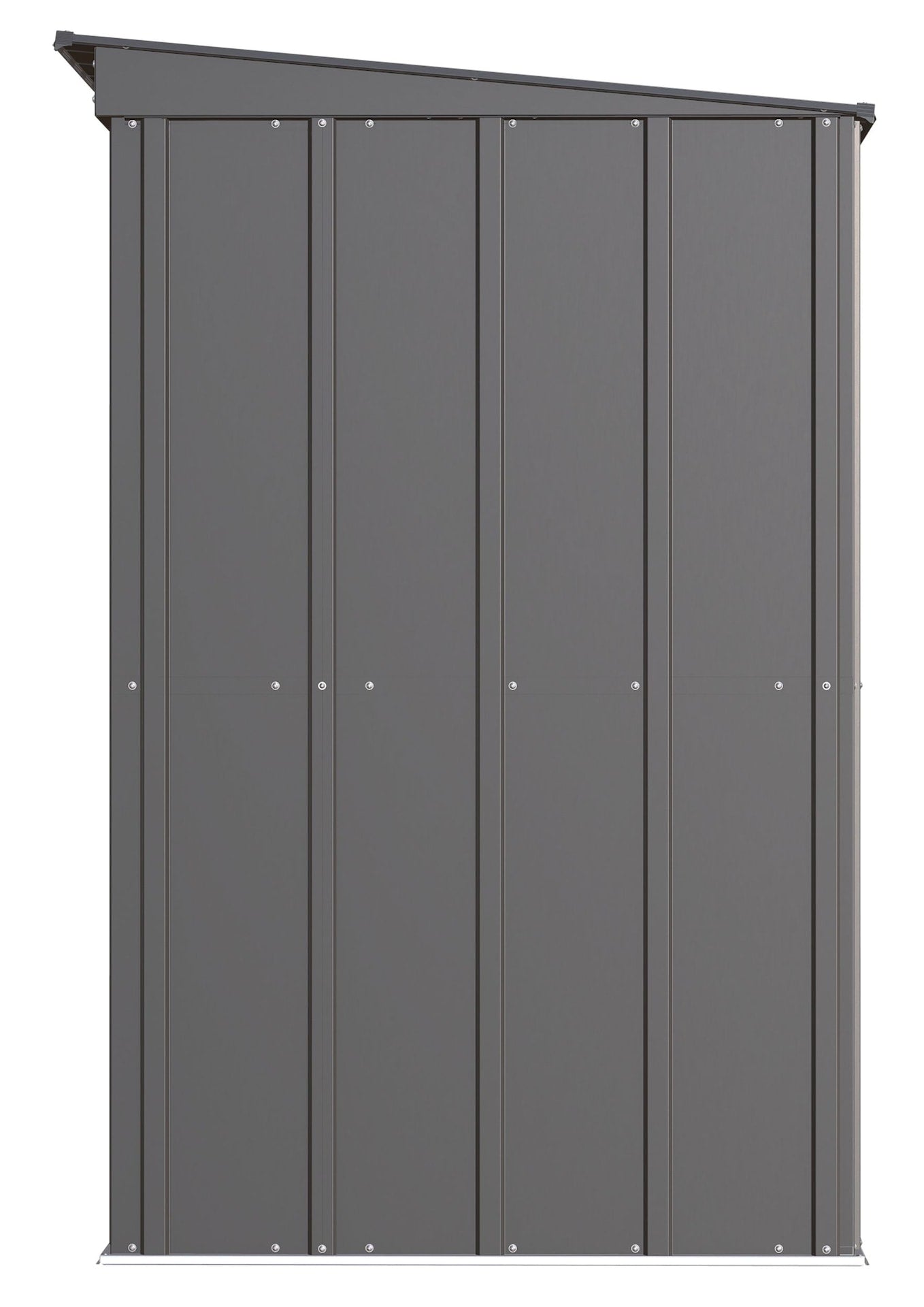 Classic Galvanized Steel Storage Shed, Charcoal, 8-ft x 4-ft L6E2 - product image 4