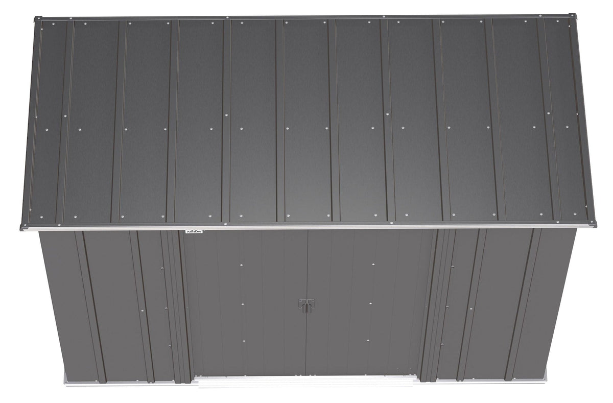 Classic Galvanized Steel Storage Shed, Charcoal, 8-ft x 4-ft L6E2 - product image 6