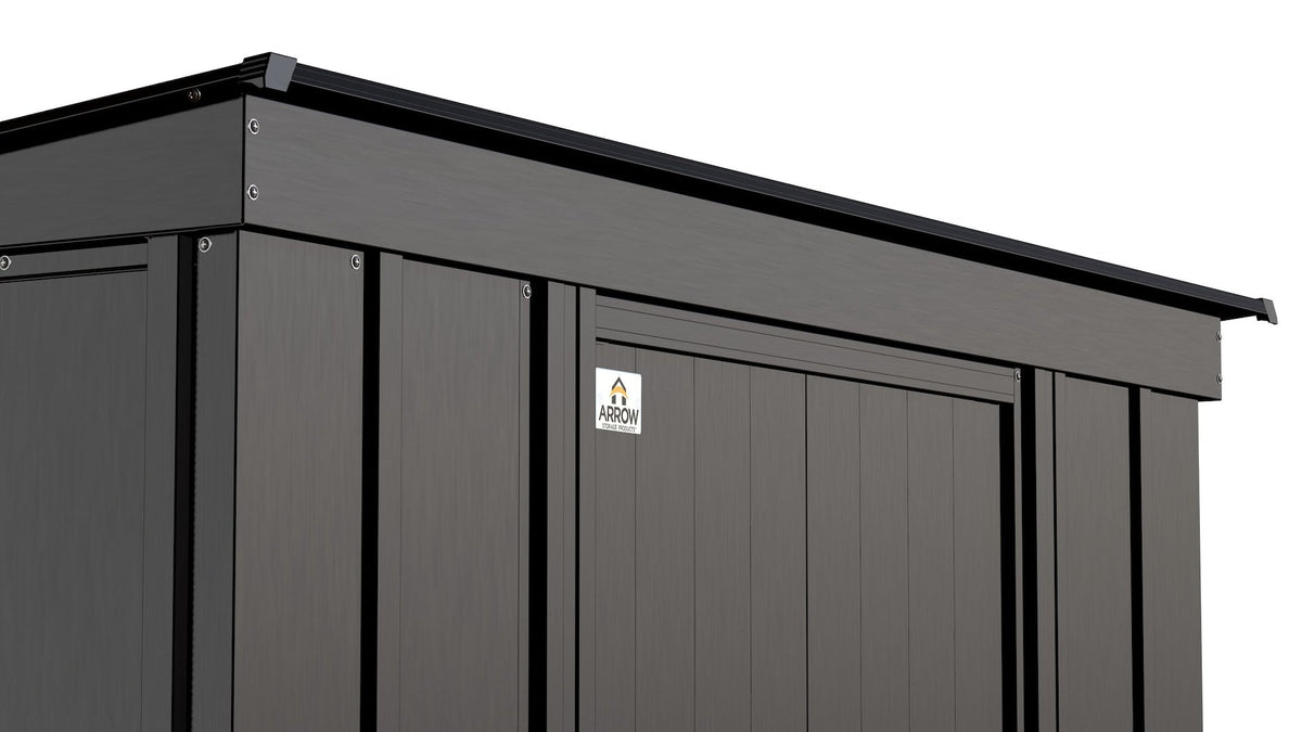 Classic Galvanized Steel Storage Shed, Charcoal, 8-ft x 4-ft L6E2 - product image 7
