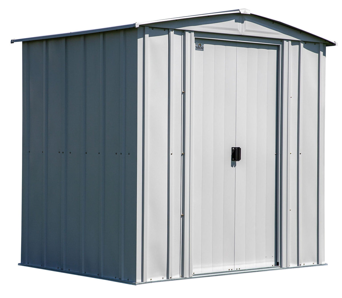 Classic Galvanized Steel Storage Shed, Flute Grey, 6-ft x 5-ft O1D1 - product image 3