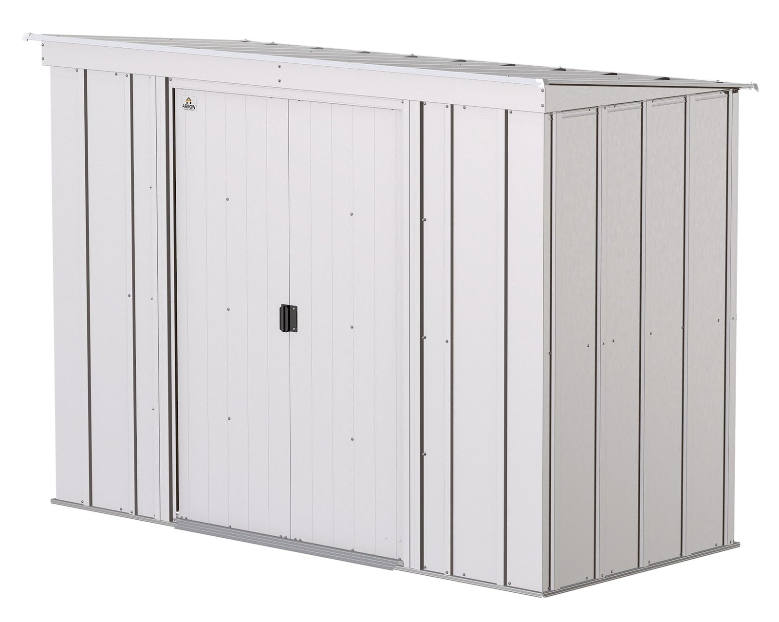 Classic Galvanized Steel Storage Shed, Flute Grey, 8-ft x 4-ft H8M2 - product image 2