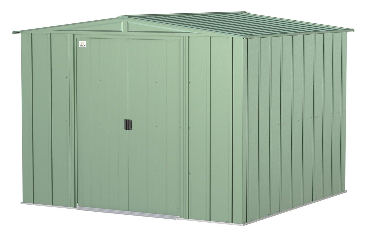 Classic Galvanized Steel Storage Shed, Sage Green, 8-ft x 8-ft Y0K3 - product image 1
