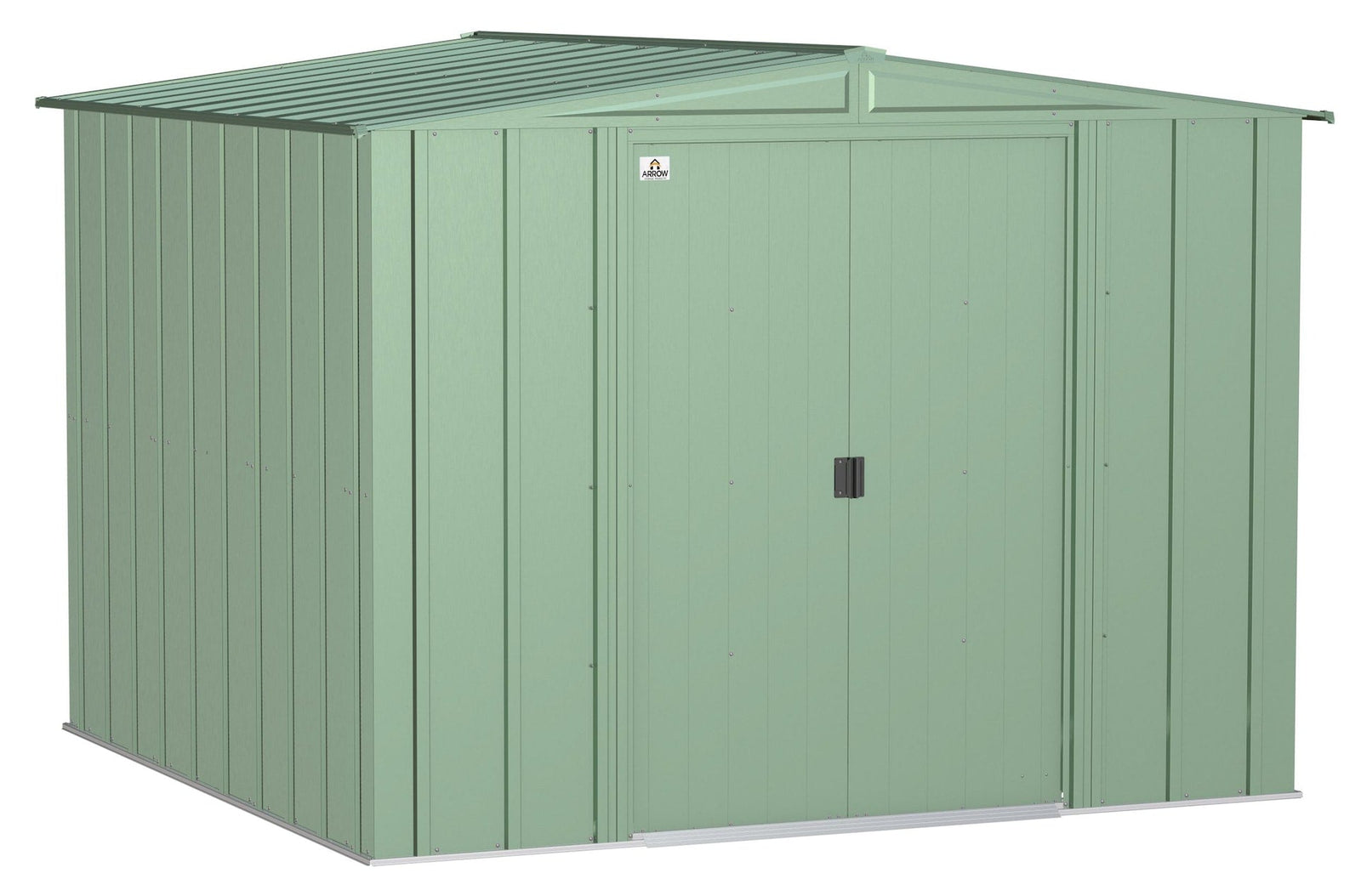 Classic Galvanized Steel Storage Shed, Sage Green, 8-ft x 8-ft Y0K3 - product image 2