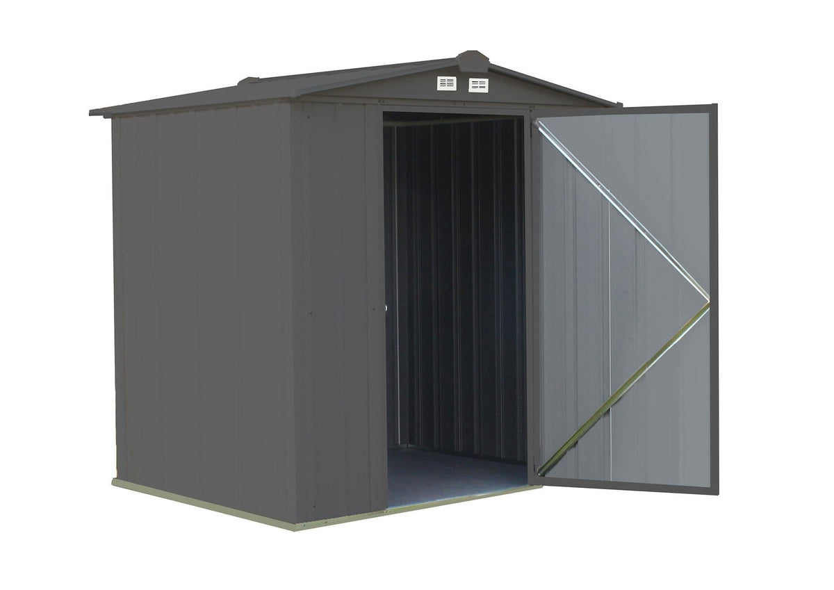 EZEE Galvanized Steel Storage Shed with Low Gable Roof, Charcoal, 6-ft x 5-ft Y9P8 - product image 5