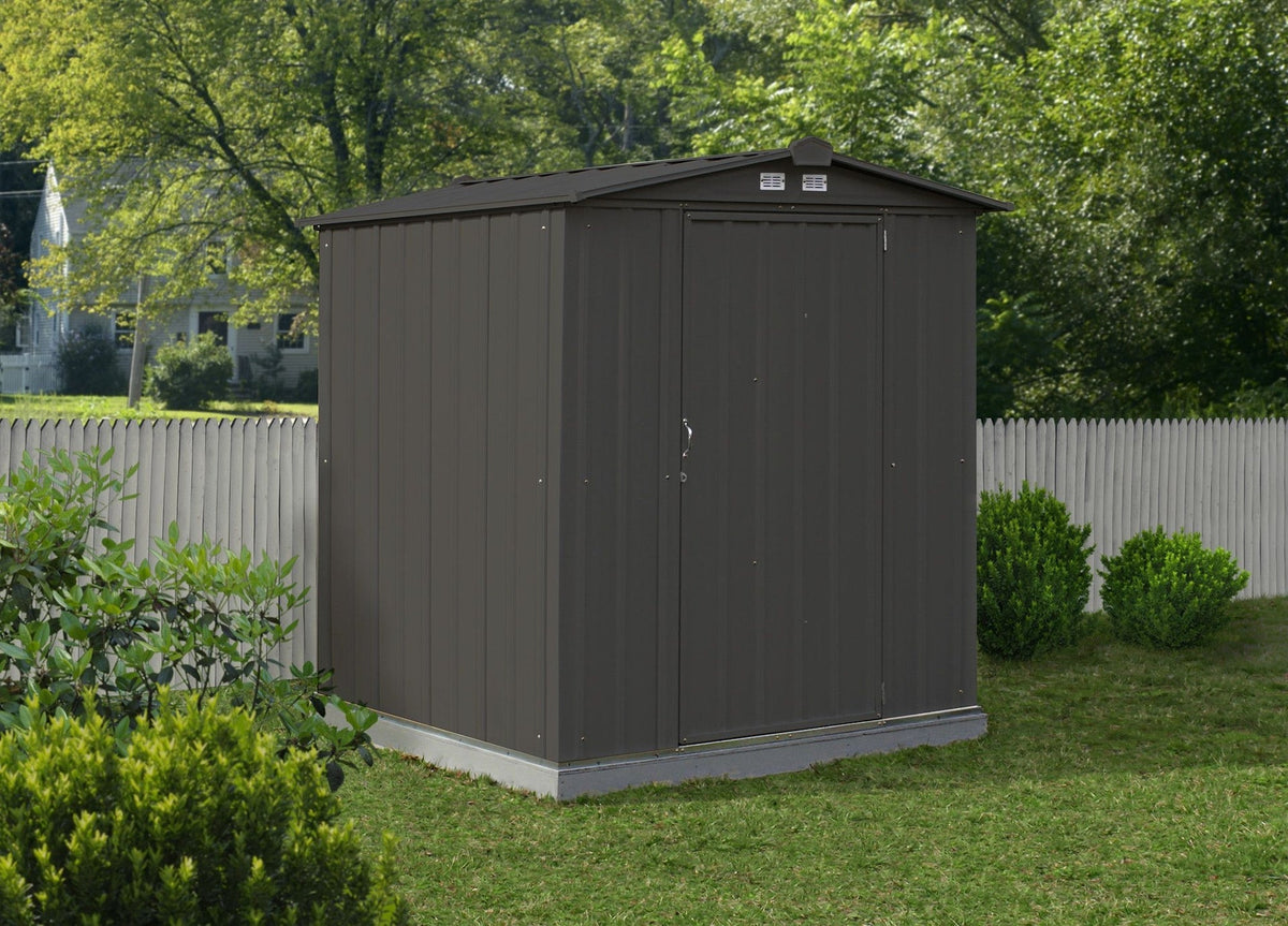EZEE Galvanized Steel Storage Shed with Low Gable Roof, Charcoal, 6-ft x 5-ft Y9P8 - product image 8