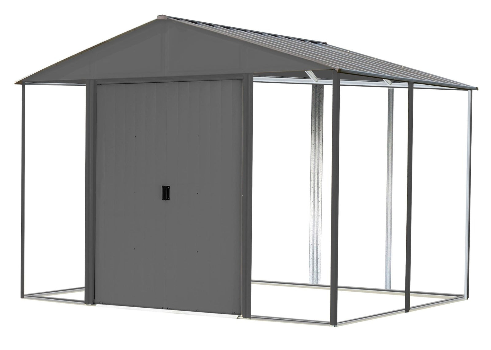 Ironwood Steel Hybrid Shed Kit, Anthracite, 10-ft x 8-ft X0U1 - product image 1