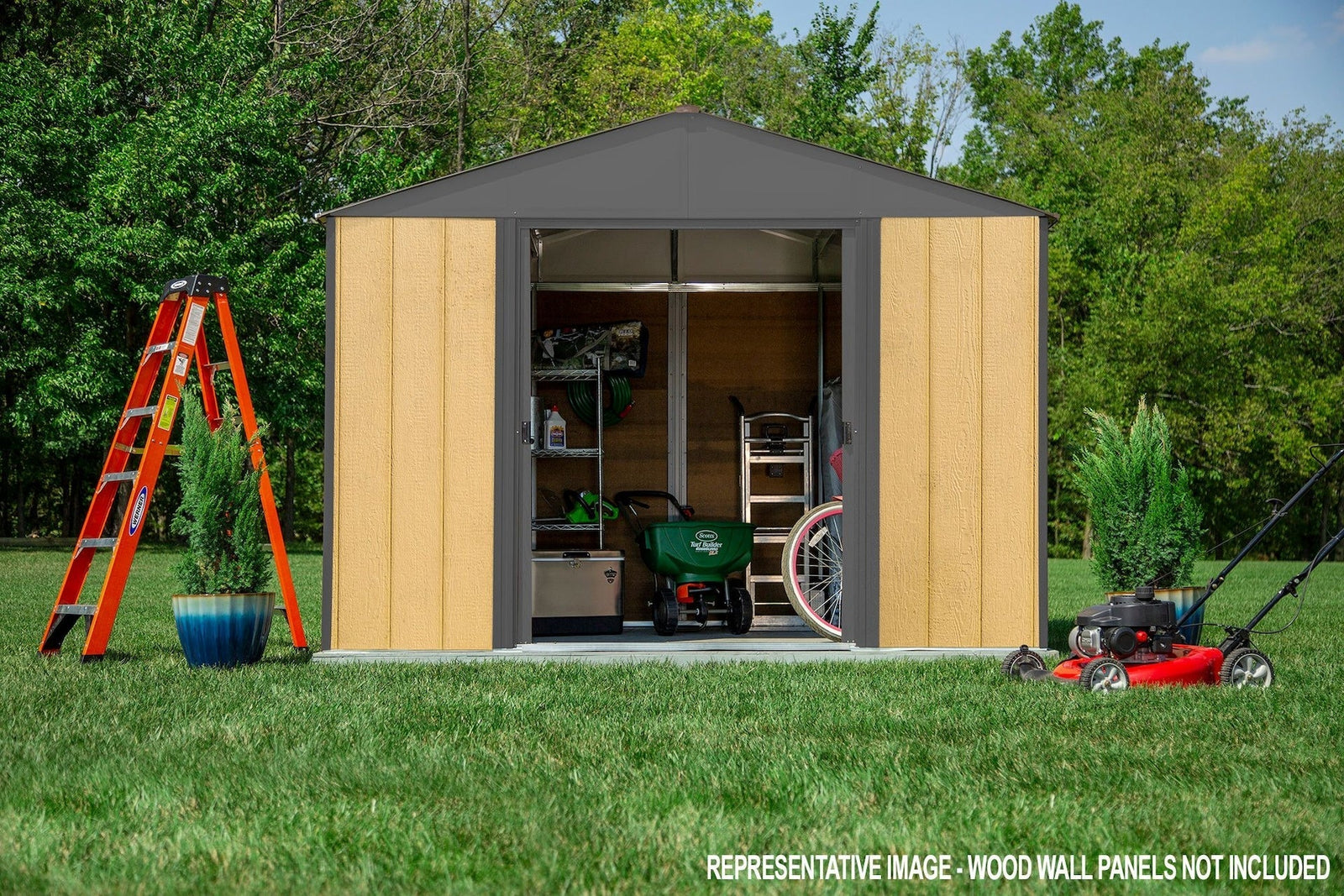 Ironwood Steel Hybrid Shed Kit, Anthracite, 10-ft x 8-ft X0U1 - product image 2