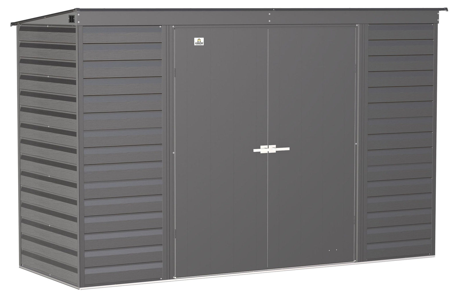 Select Galvanized Steel Storage Shed, Charcoal, 10-ft x 4-ft E1B0 - product image 2