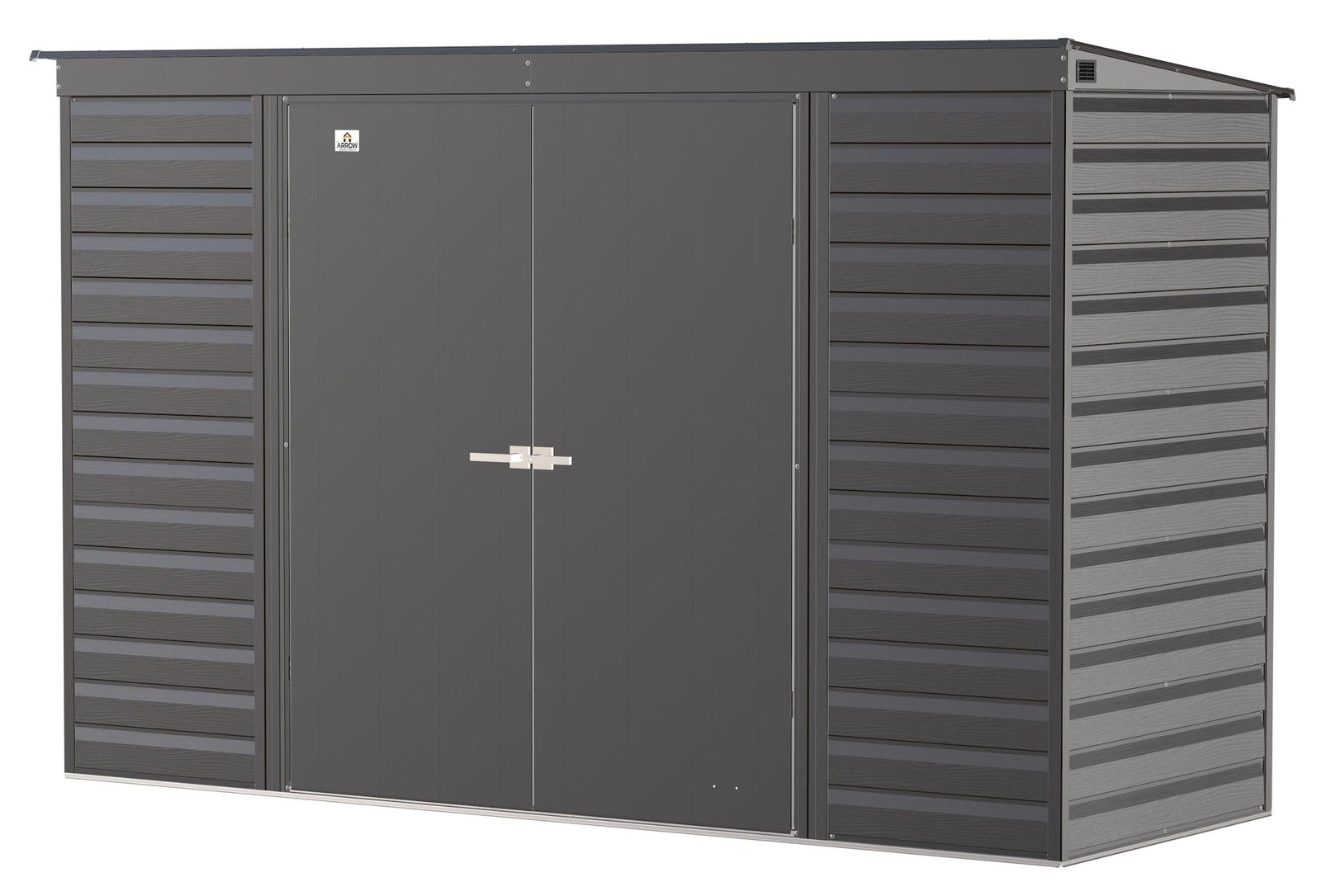 Select Galvanized Steel Storage Shed, Charcoal, 10-ft x 4-ft E1B0 - product image 4