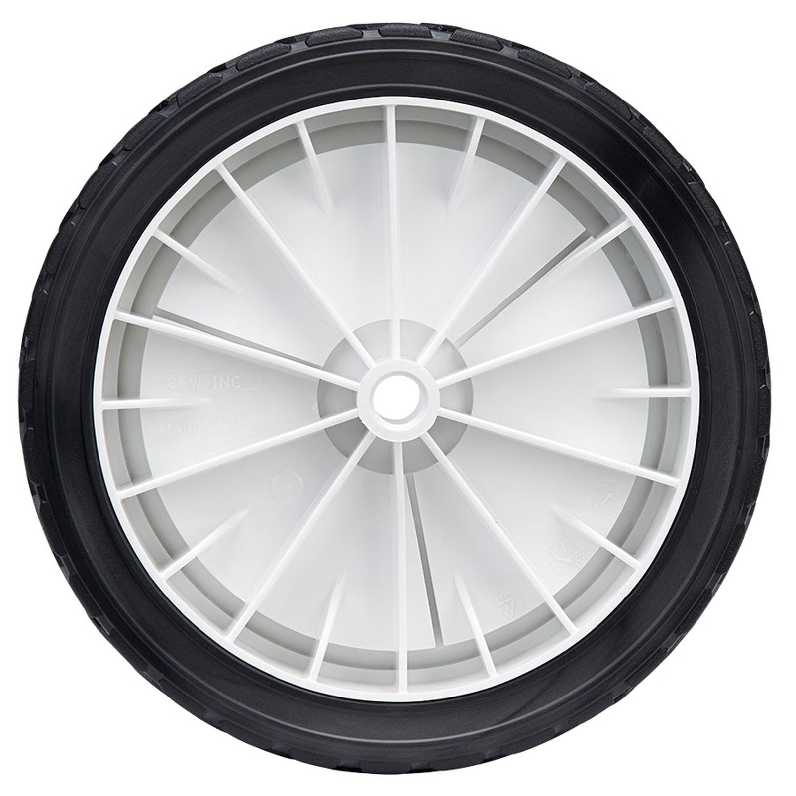 Plastic Lawn Mower Replacement Wheel, Wide Tread 8-in x 1.75-in M6S5 - product image 3