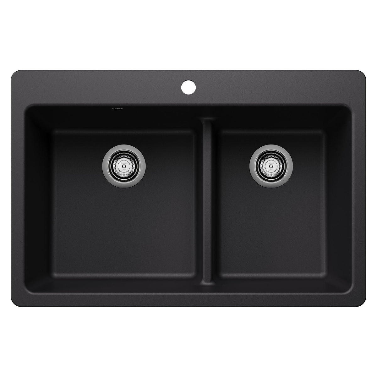 Dual Mount Kitchen Sink with Low Divide, Black, 33-in R8S9 - product image 1