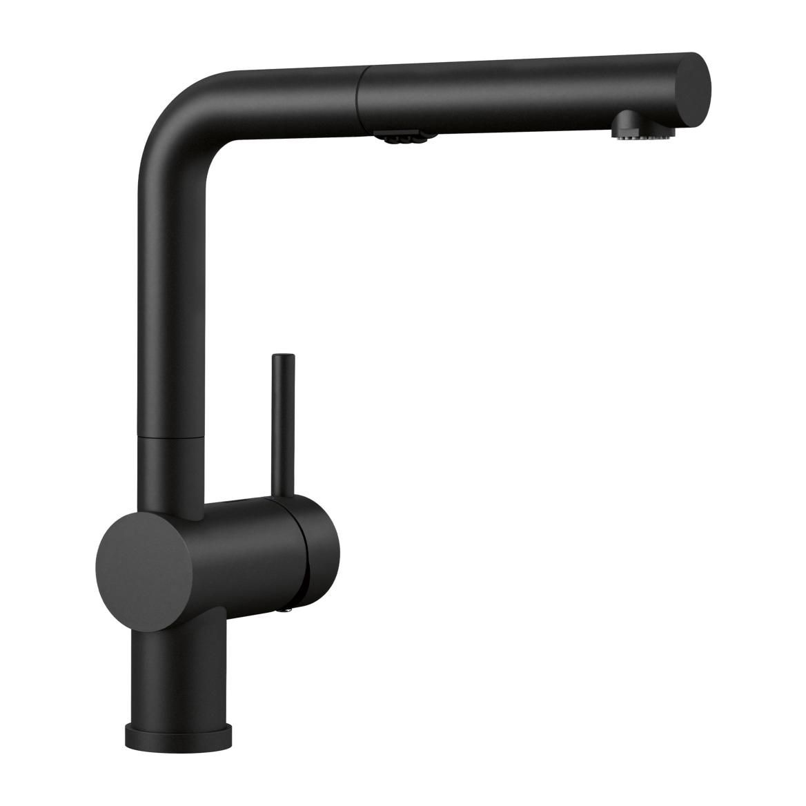 Linus Low Arc Pull-Out Dual-Spray Kitchen Faucet, Coal Black G5G2 - product image 1