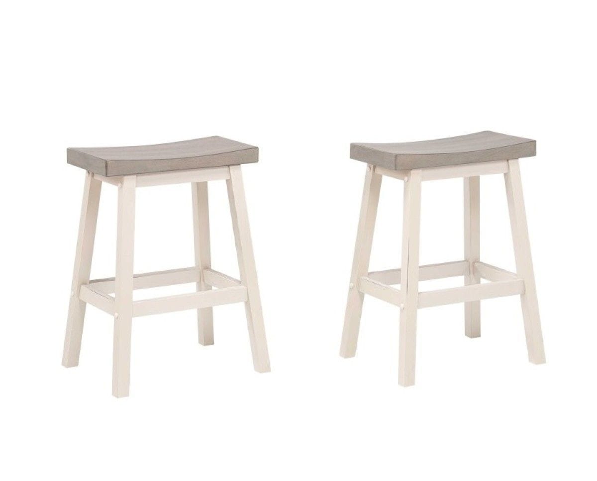 Asher Grey/White Backless Counter/Bar Stool, 2-pc Z6B1 - product image 1
