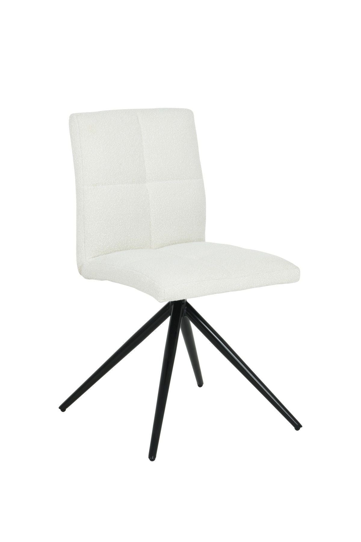 Ethan White Fabric Upholstered Armless Dining Chair, 2-pc S0S5 - product image 3