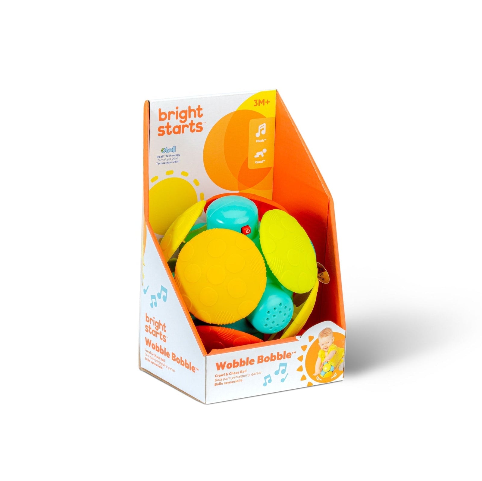 Starts Wobble Bobble Crawl & Chase Activity Ball Toy, Bilingual, Ages 3m+ S4F0 - product image 2