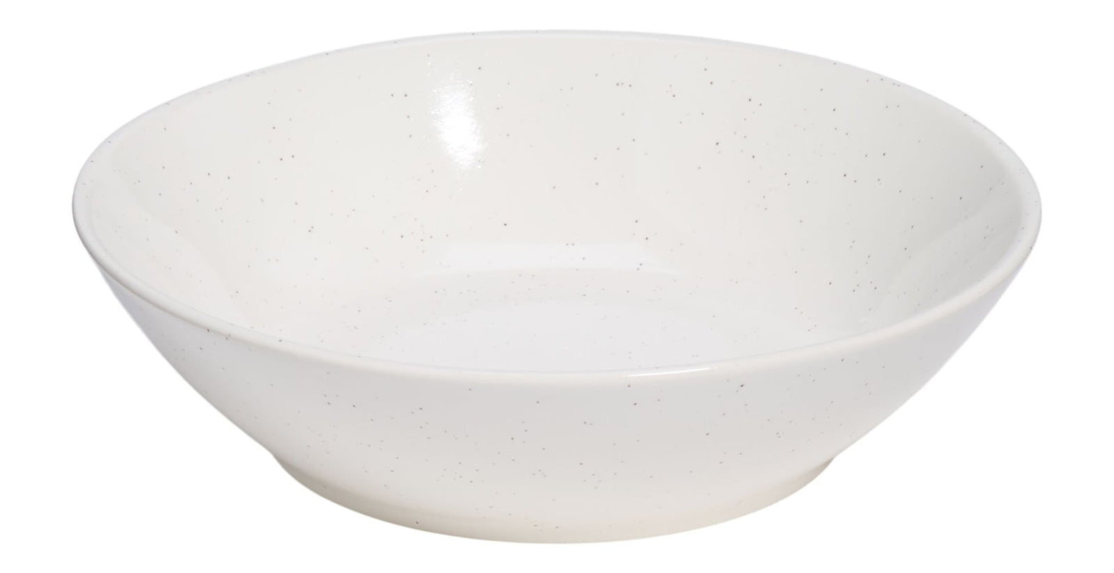 Bettina Glossy Stoneware Dinner Bowl, 1-pc, White Speckle R8R6 - product image 1