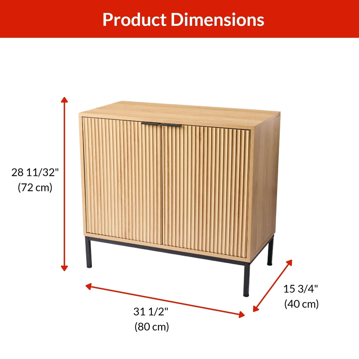 Byward Scallop Accent Cabinet Oak R4R5 - product image 3