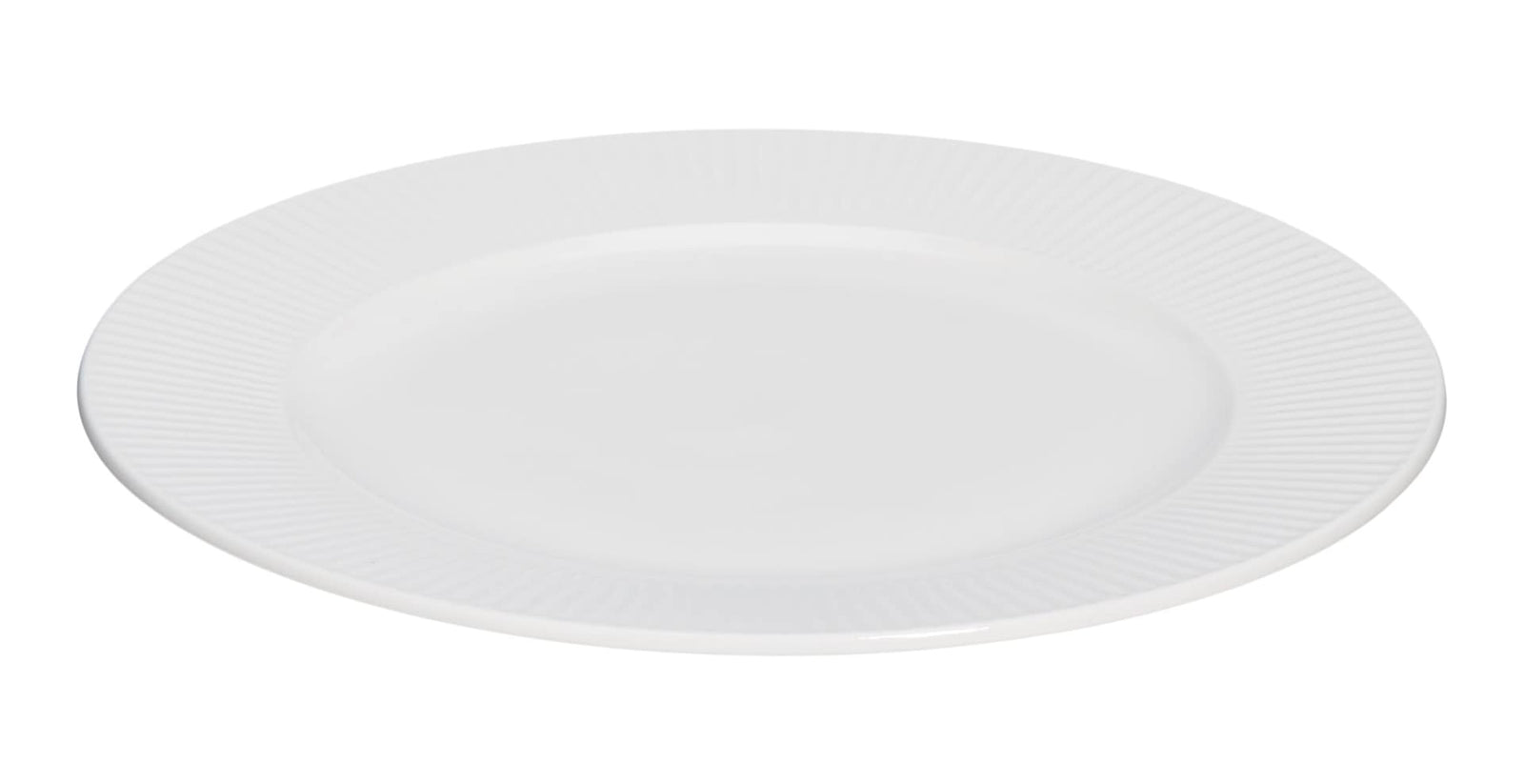 Highbury Ribbed New Bone Dinner Plate, 1-pc, White Q8K5 - product image 1