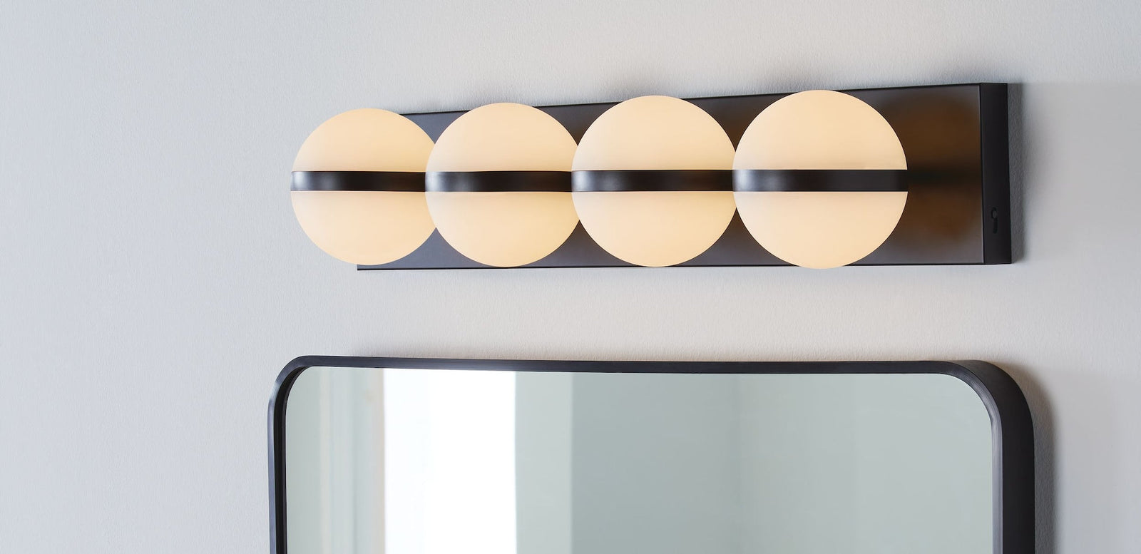 Orion 4-Light Vanity with Acrylic Glass, Black, 25-in Q3J2 - product image 6