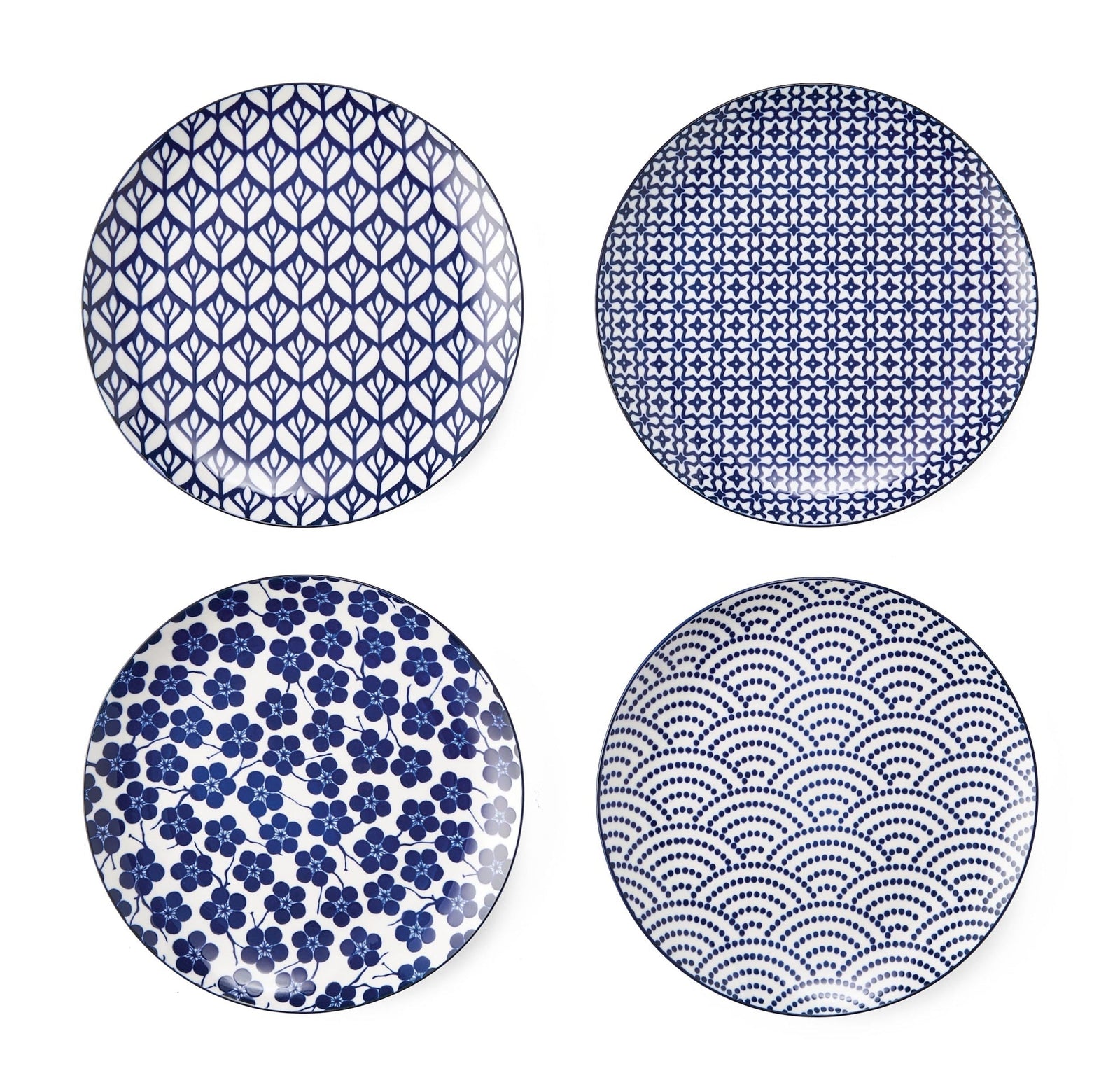 Patterned Porcelain Side Plates Serveware Set, 4-pk U8L0 - product image 1