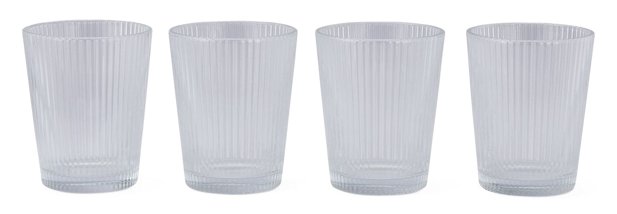 Ribbed DOF Dinner Glass Set, Lead-free, 4-pc A8H3 - product image 3