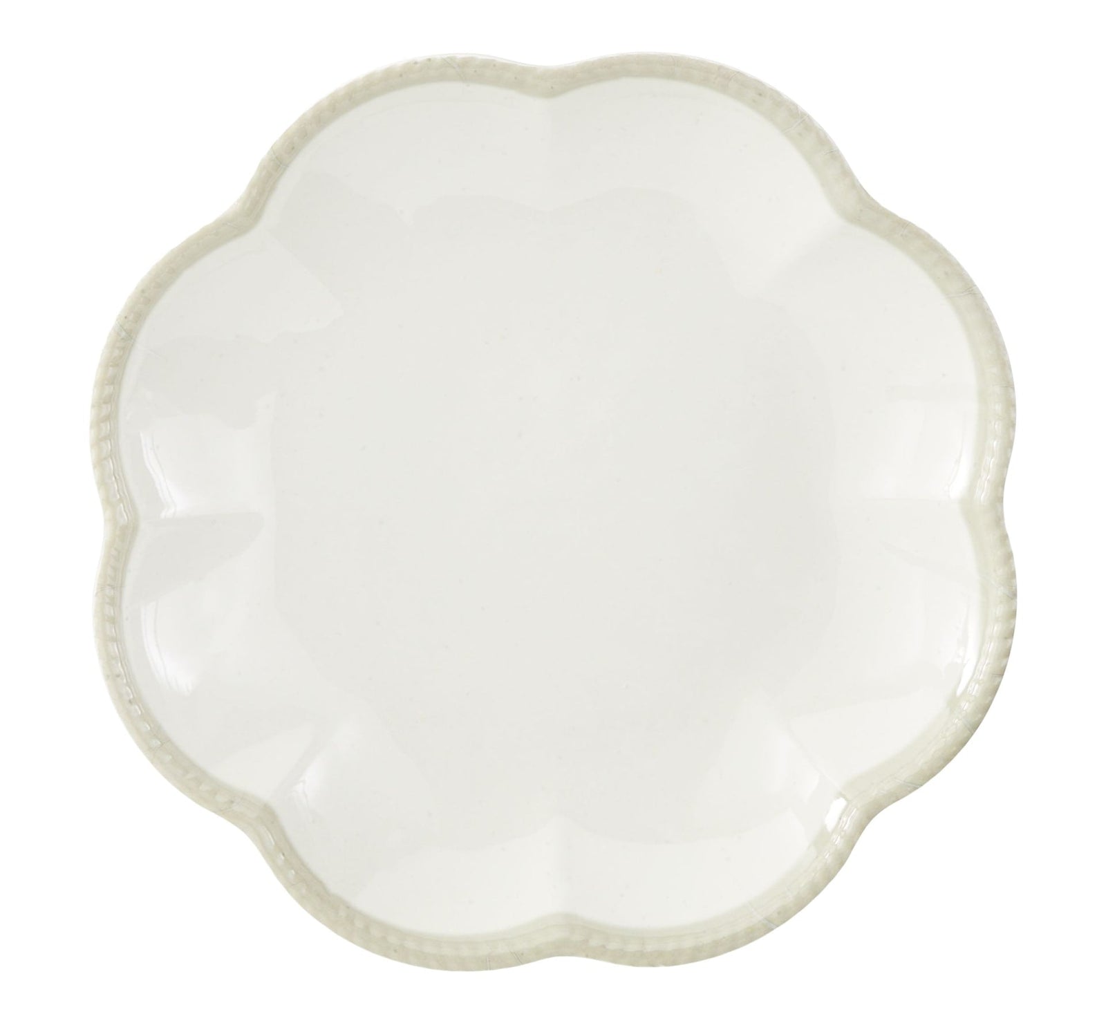 Scalloped Side Plate, BPA-free, Plastic, Ivory Colour G8M9 - product image 1