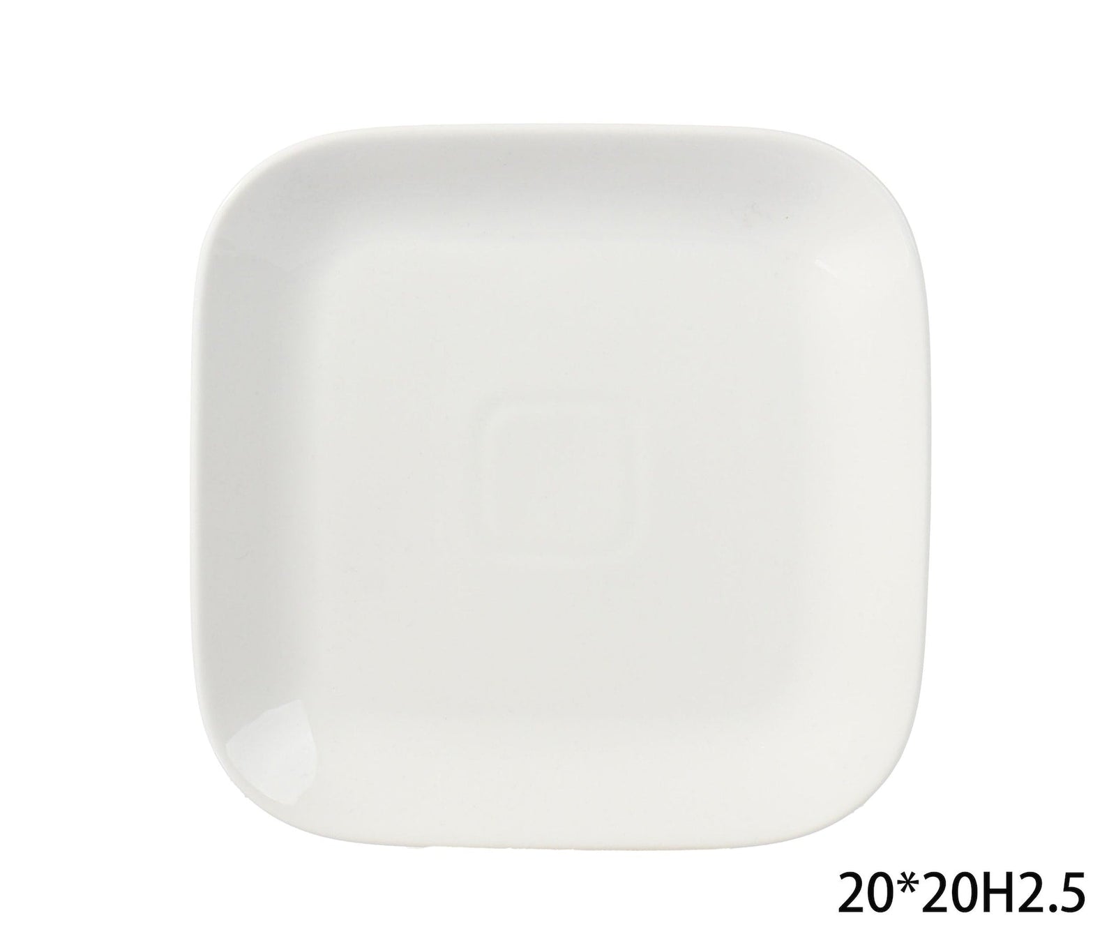 Square Stoneware Side Plate, 8-in, White H2L0 - product image 1