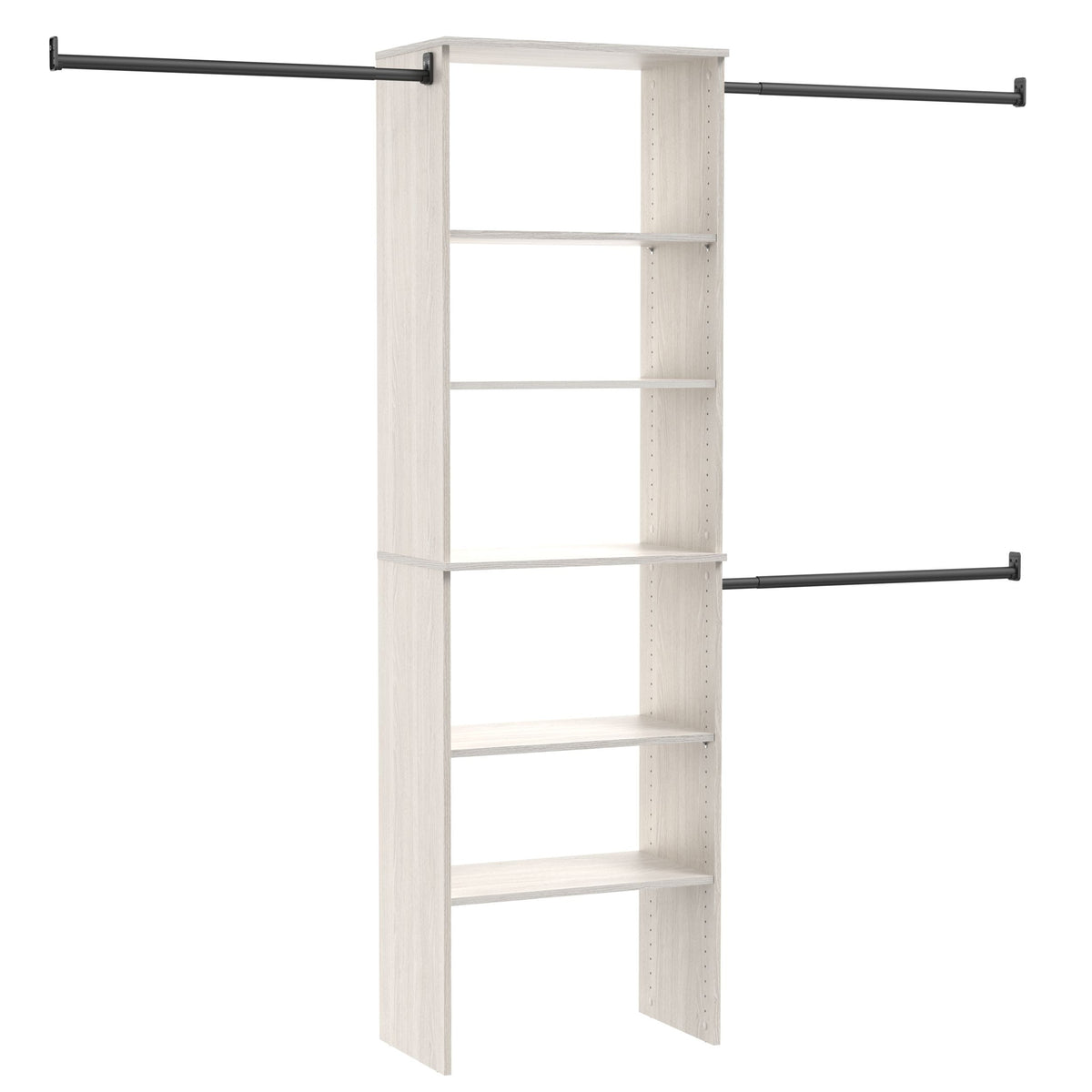 Suite Symphony Laminate Wood Tower Starter Kit with Rods, White Timber, 25-in Z9N0 - product image 1
