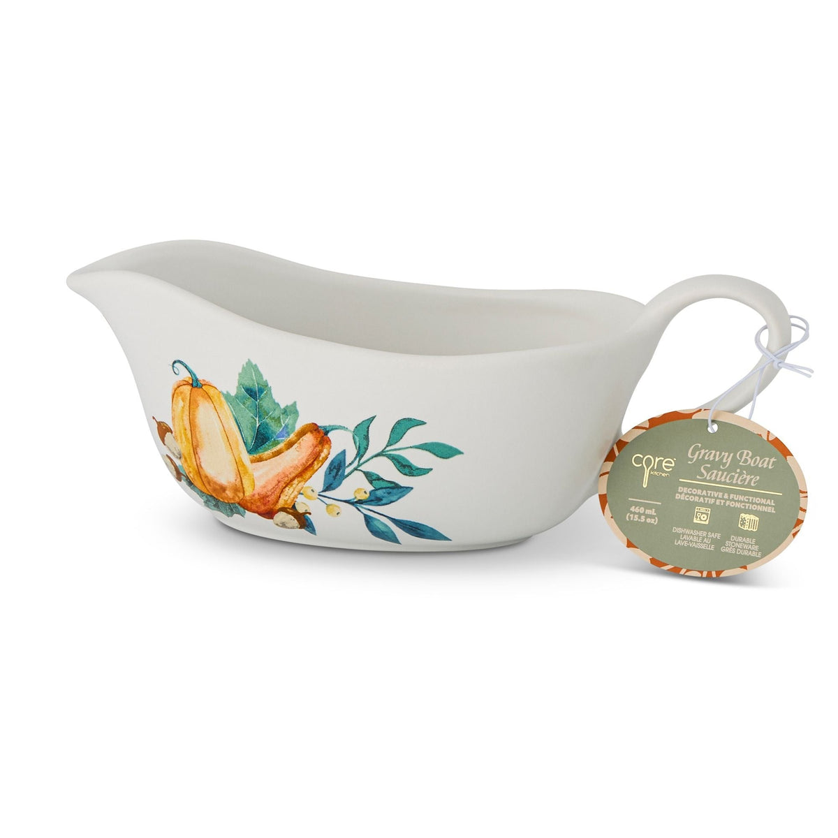 Home Dishwasher Safe Stoneware Harvest Gravy Boat I8O2 - product image 1