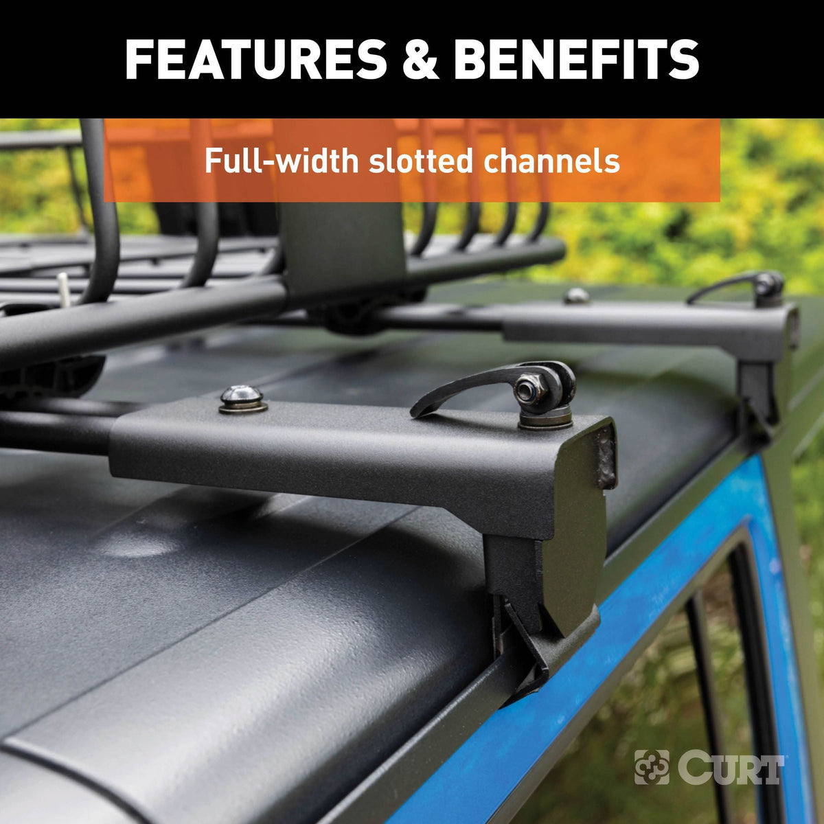 18119 Quick-Release Roof Rack Crossbars, Black Steel, Select Wrangler JK M5K2 - product image 7