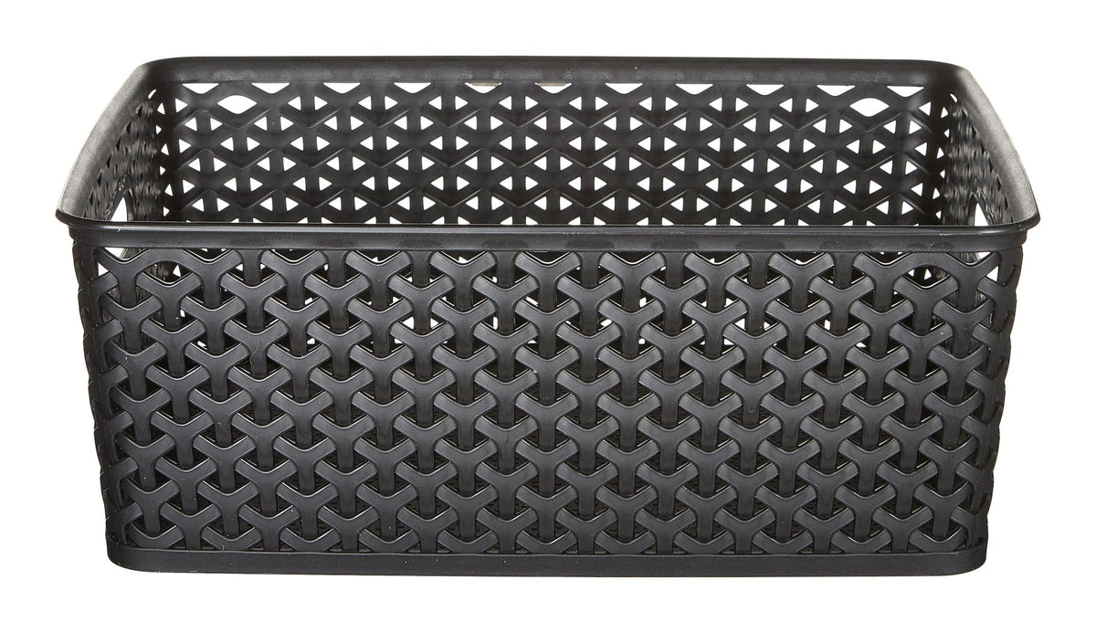 My Style Woven Storage Basket, Medium, Black A0V2 - product image 1