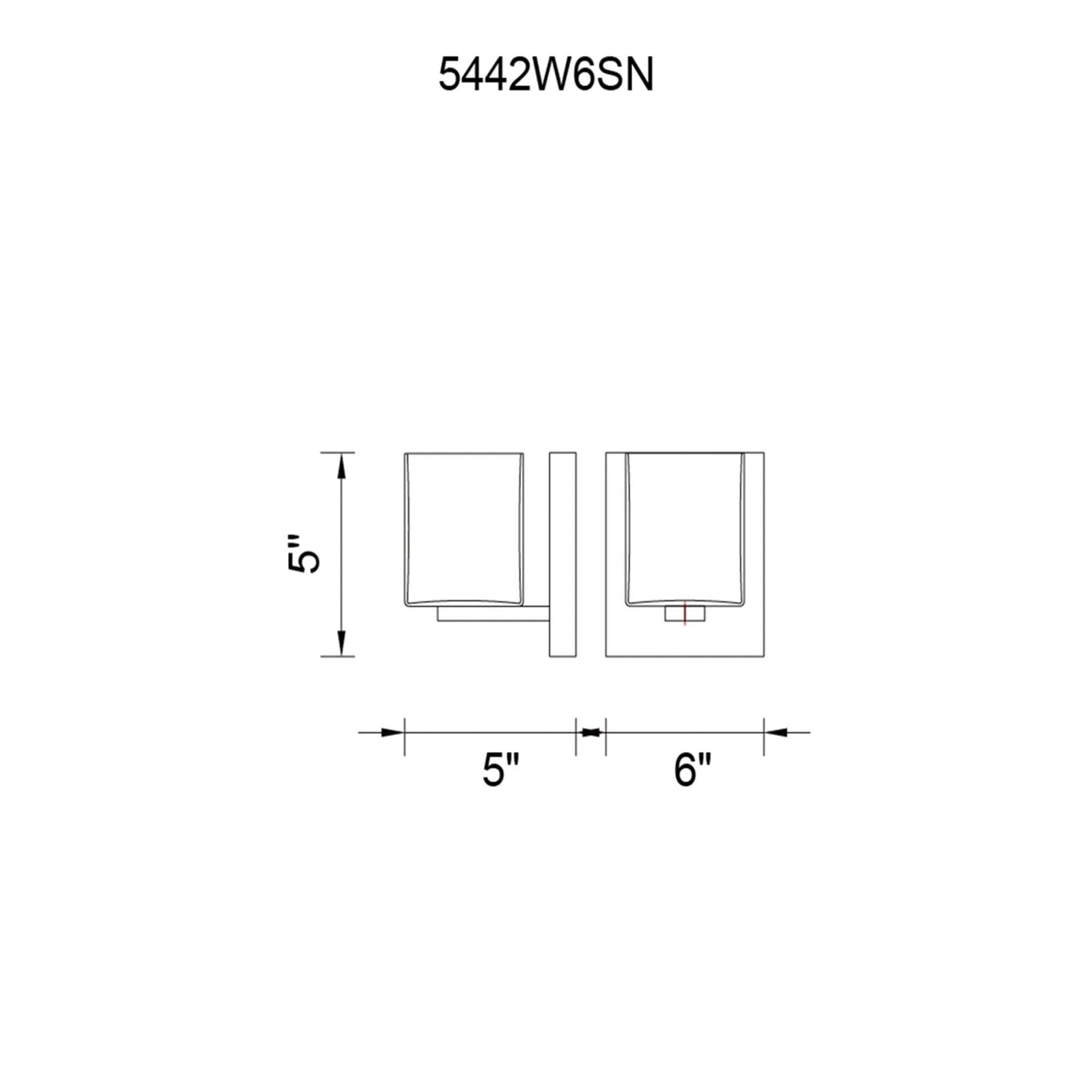 Lighting Cristini 1-Light Nickel Bathroom Sconce D2J1 - product image 6