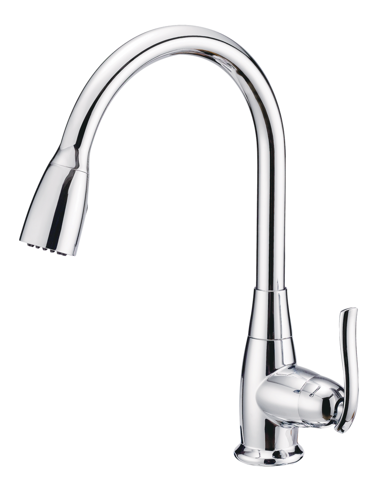 Terrazo Single Handle Pull Down Kitchen Faucet, Chrome X9W1 - product image 1
