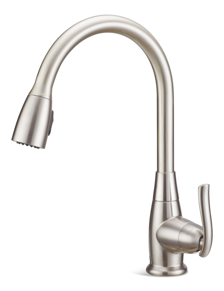 Terrazo Single Handle Pull Down Kitchen Faucet, Stainless Steel F0V4 - product image 1