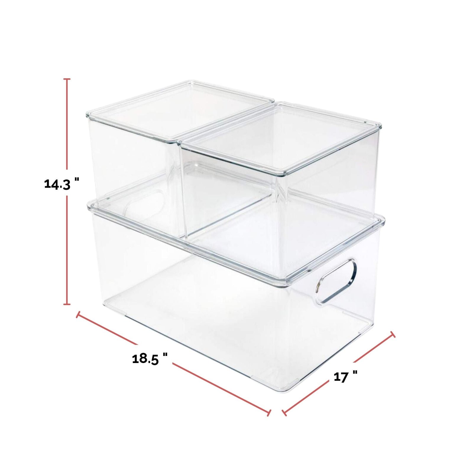 Clear Storage Bin Set, 3-pc M6Z4 - product image 6