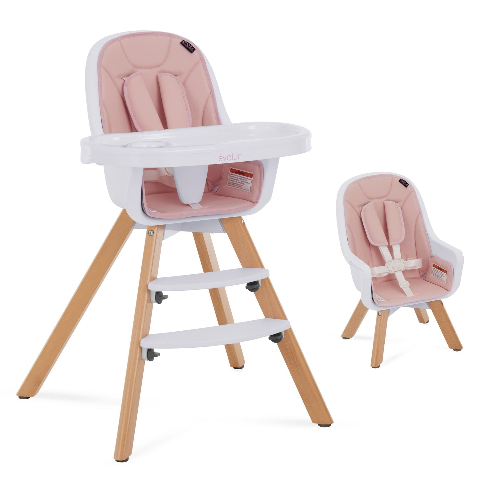 on Me Zoodle Convertible High Chair, Pink Z5A9 - product image 1