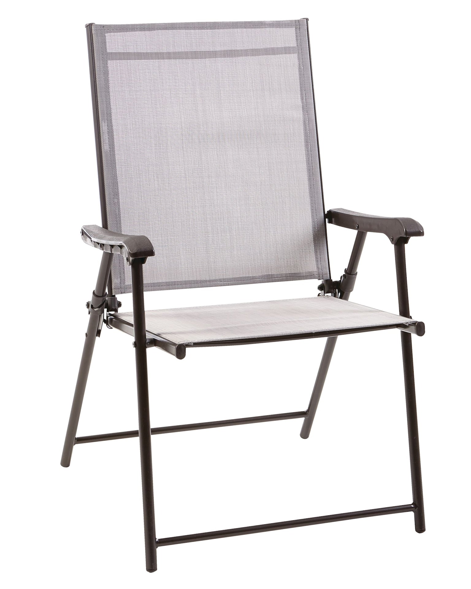 Bluebay Sling Folding Outdoor Patio Accent Chair, Grey, 25x24x37-in A2D8 - product image 1