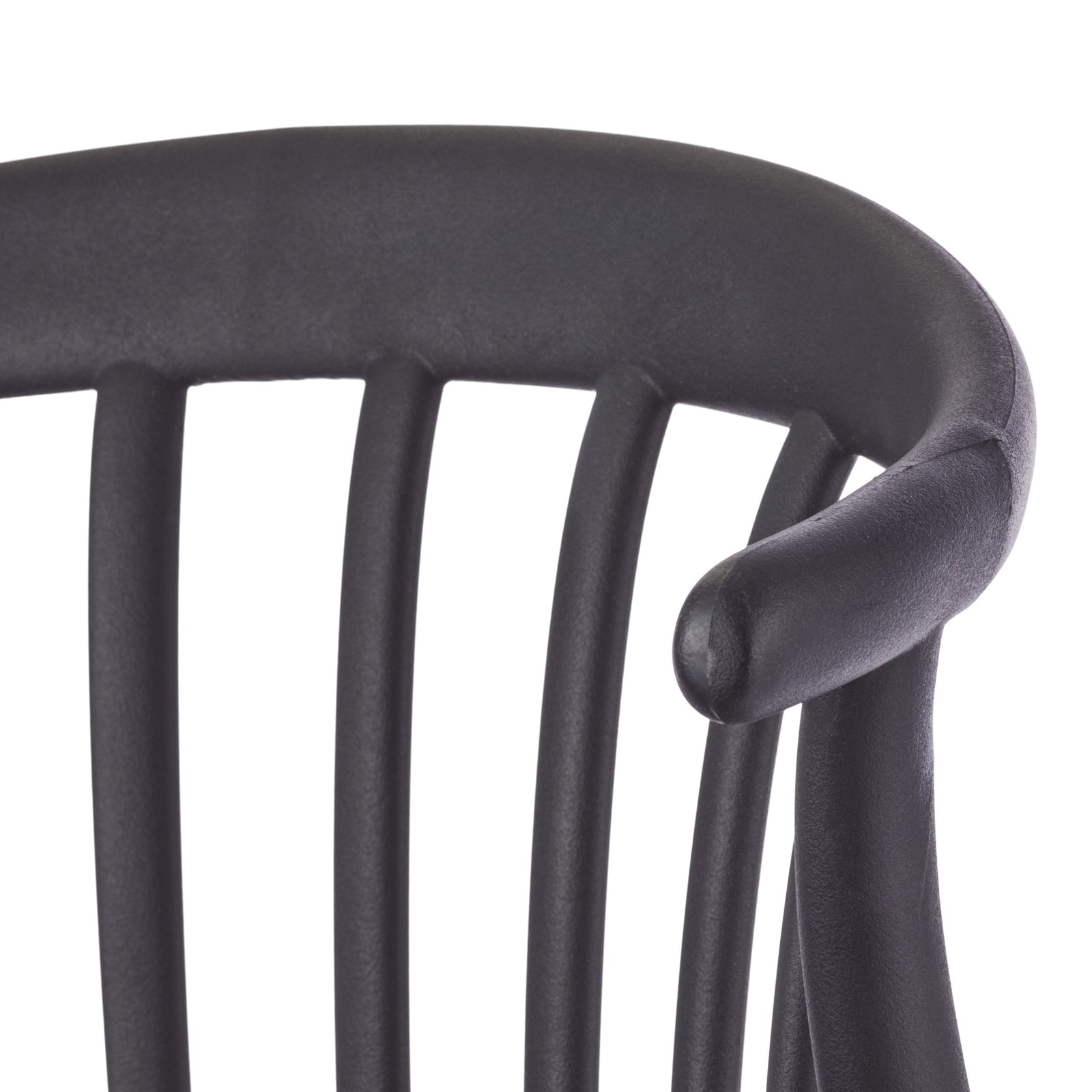 Elevated Plastic Bar Stool with Footrest, Black U2Q9 - product image 4