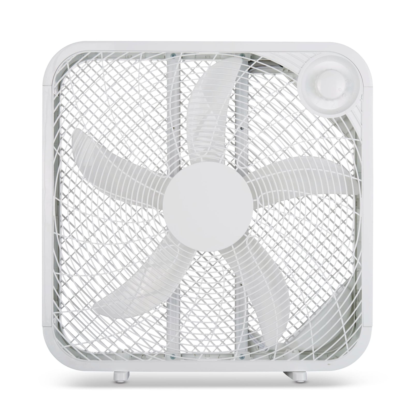 Plastic 5-Blade Portable Box/Floor Fan, 2-Speed, White, 20-in F6E5 - product image 2