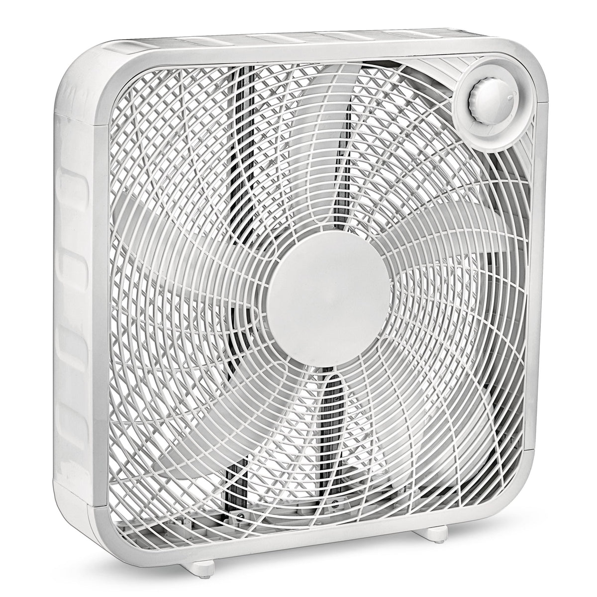 Plastic 5-Blade Portable Box/Floor Fan, 2-Speed, White, 20-in F6E5 - product image 3