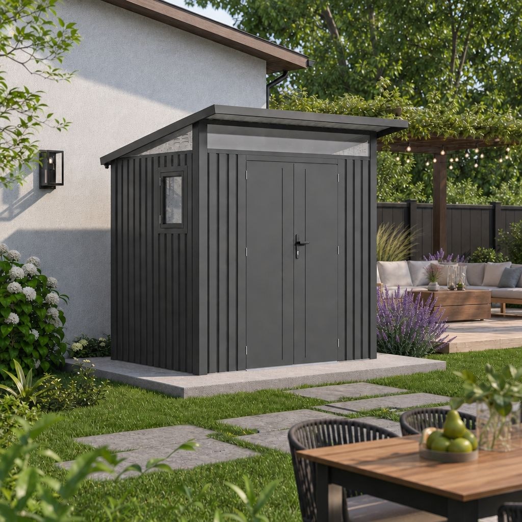 Penguin Arvada Metal Shed, Dark Grey B1E3 - product image 1