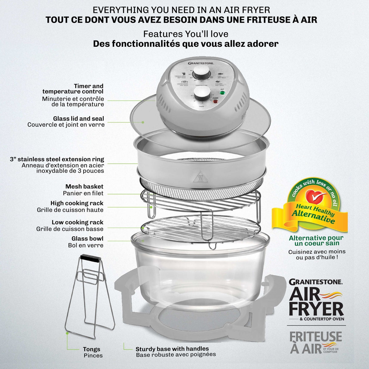 Glass Air Fryer, Silver Z5F0 - product image 7