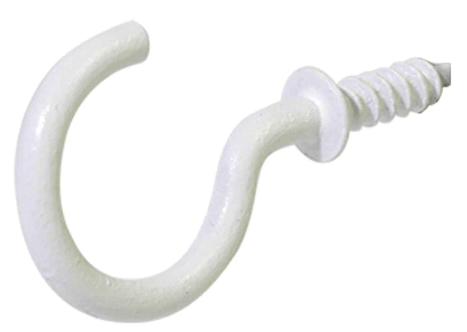 Steel Vinyl Mug Cup Hooks, Screw-In, White, 7/8-in, 40-pk K7N3 - product image 1