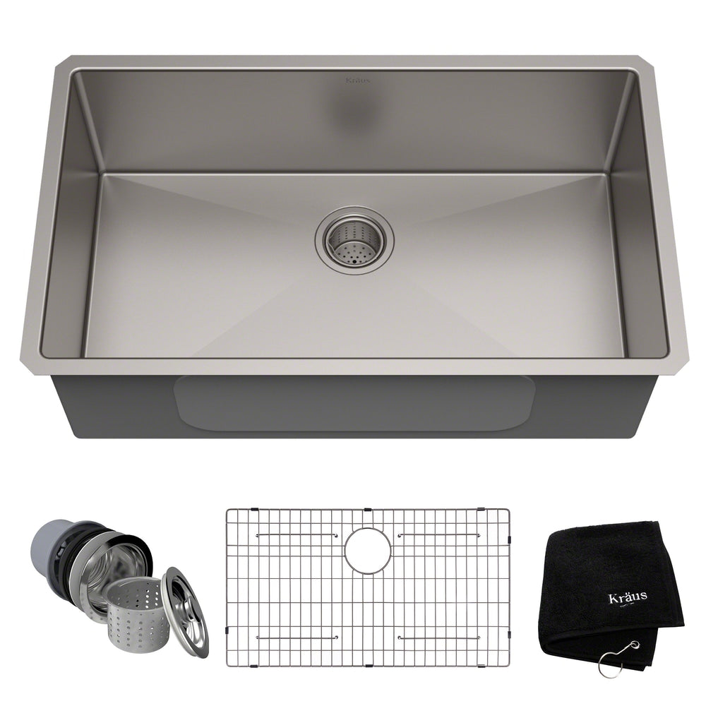 Standard PRO Undermount Stainless Steel Single Bowl Kitchen Sink, 32x19x10-in P3V7 - product image 1