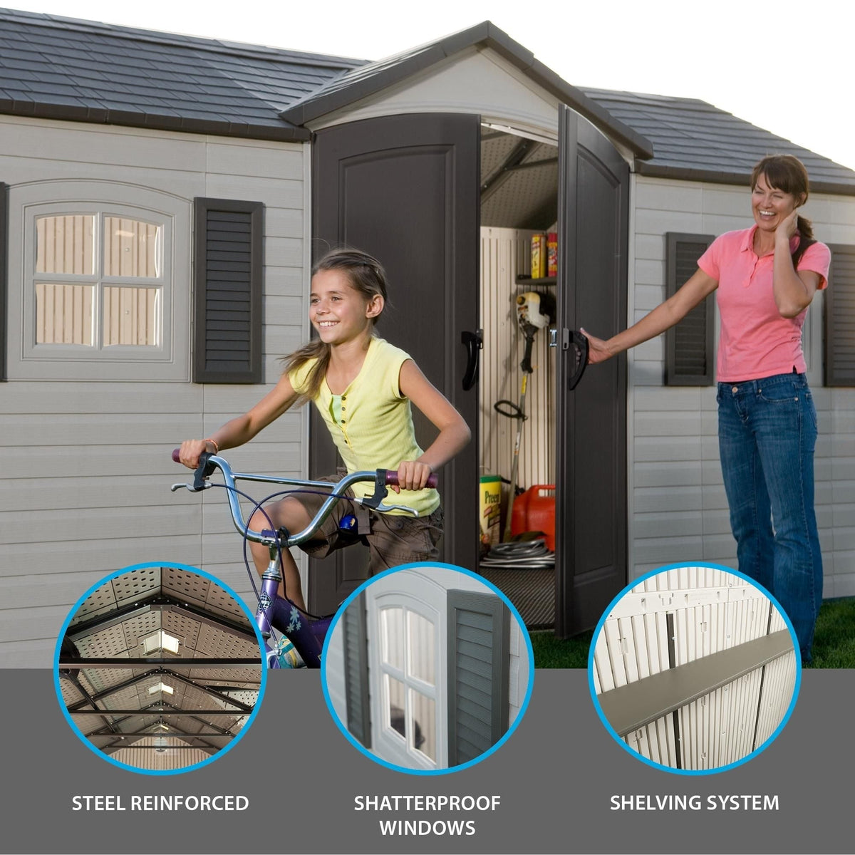 Outdoor Storage Shed with Dual Side Entry, 15 x 8-ft H8F6 - product image 6