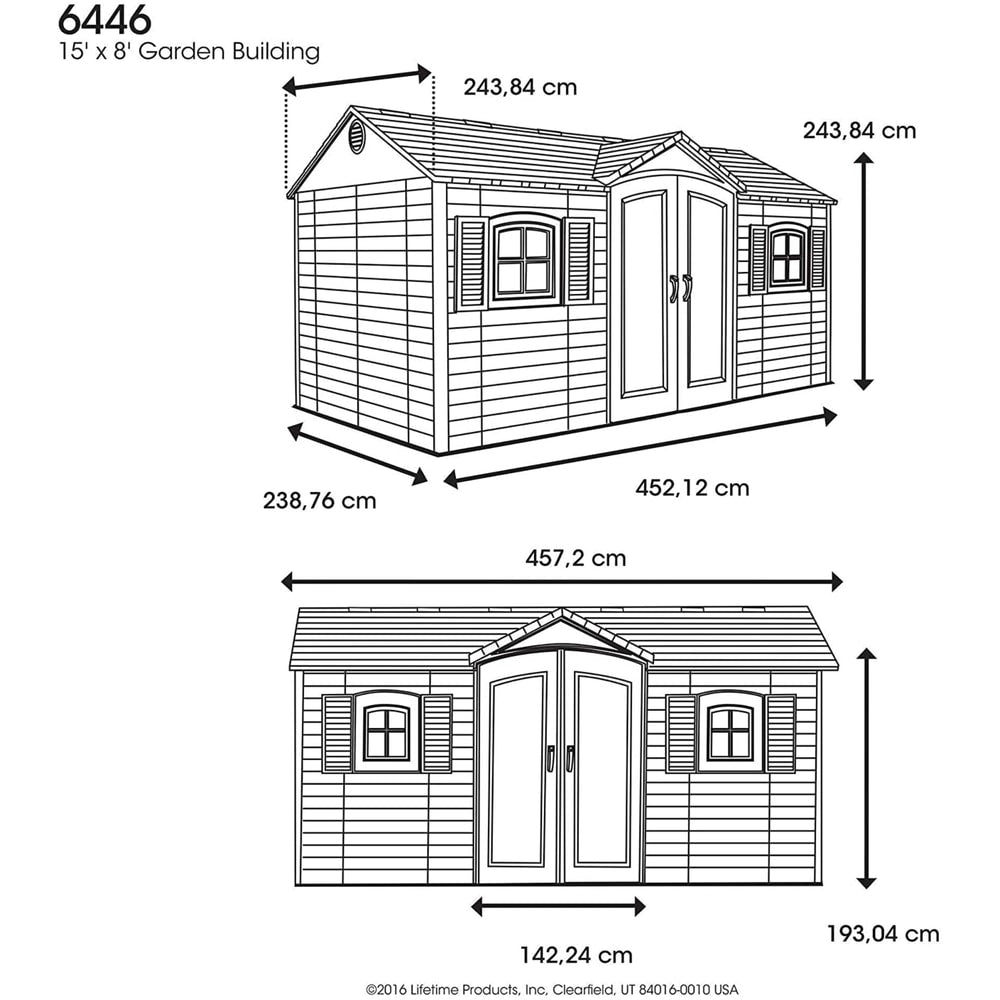 Outdoor Storage Shed with Windows, 8-ft x 15-ft T4T1 - product image 5